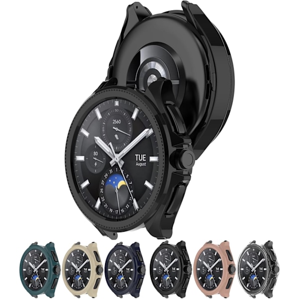 Suojakotelo Xiaomi Watch 2 Pro -kellolle, pehmeä pudotussuoja PC-vaihtokotelot kellotarvikkeet (musta) Musta