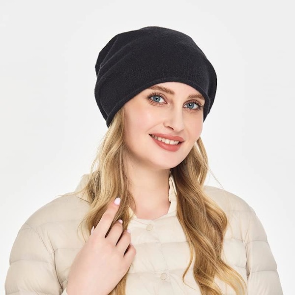 Sticka Slouchy Beanie Hatter for Kvinner Vinter Luer Myk Varm