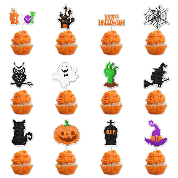 Halloween kakedekorasjon flaggermus gresskar kake plugin spøkelsesslott spøkelse