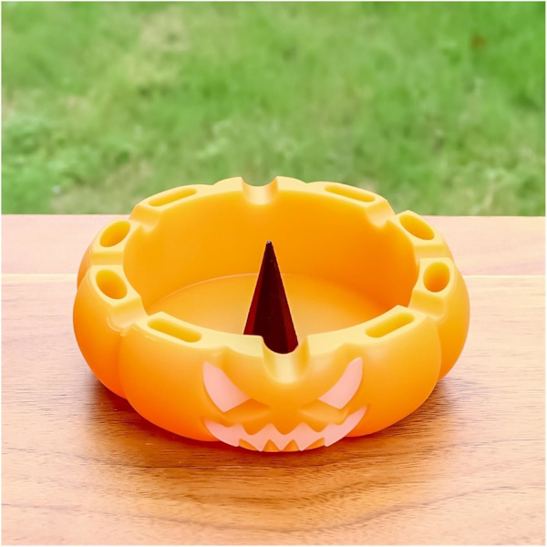 Blå Rock Punk Style Skull Askebæger Resin Håndværk Hjemmeindretning Halloween Dekoration Husholdningsartikler Blå  Blå