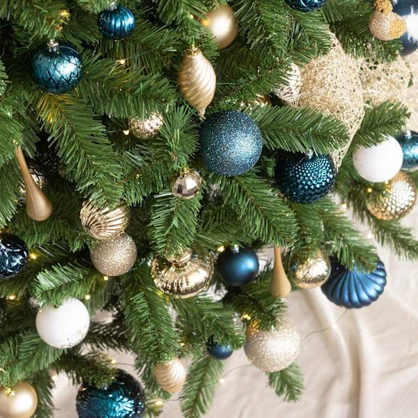 Blå Julekugler 20stk 3,15-tommer Juletræ Dekoration Ornamenter til