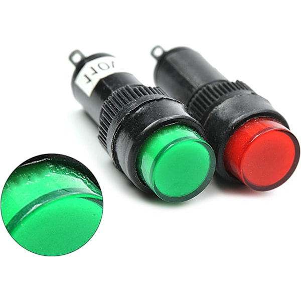 8 st 110V Od 10Mm\\/0,39\" grön plast LED-indikator