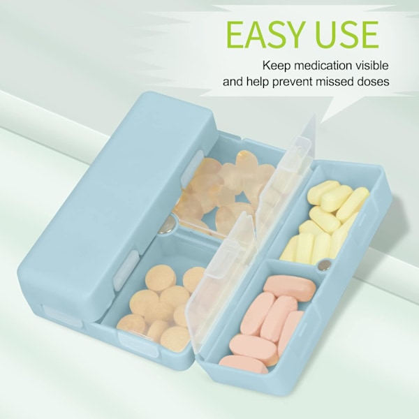 2 stk. Daily Pill Organizer, 7 rum Portable Pill
