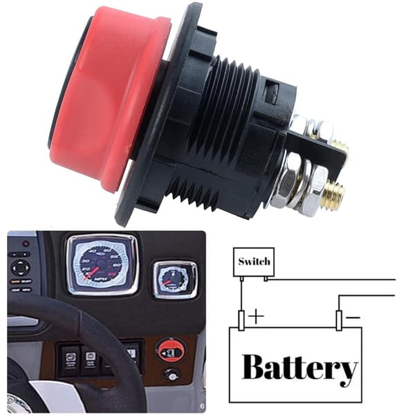 Bilbatteriisolatorafbryder 100 A 32 V DC Batteriafbryder Strøm Roterende Afbryder Batteribeskyttelse til Motorcykel Marine Båd Campingvogn Bil