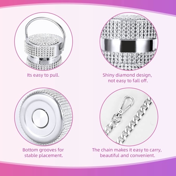 Bling Diamant Termokande, Glitter Vandflasker, -Rustfrit Stål