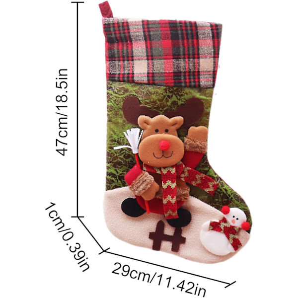 Julstrumpa Tomtestrumpa, Julsäckor Hängande Strumpor Julgodispåse Julstrumpor Ornament För Jul