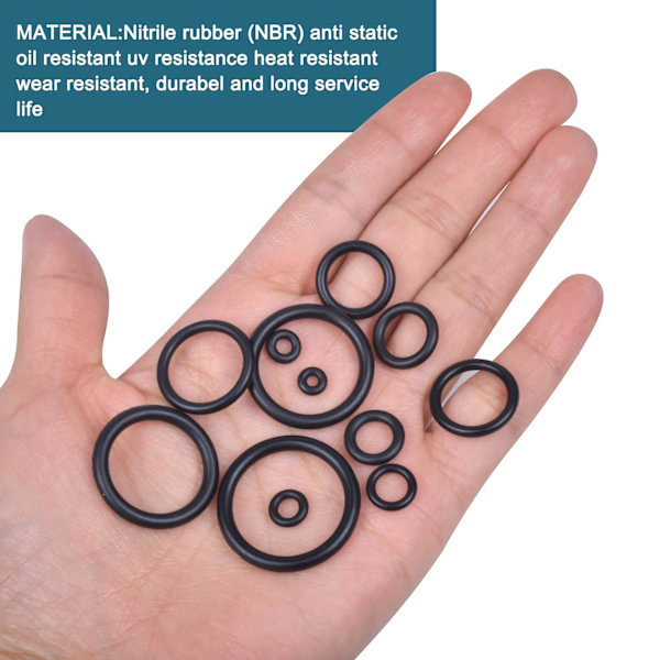 O-ring-kit - 200 svarta O-ringar