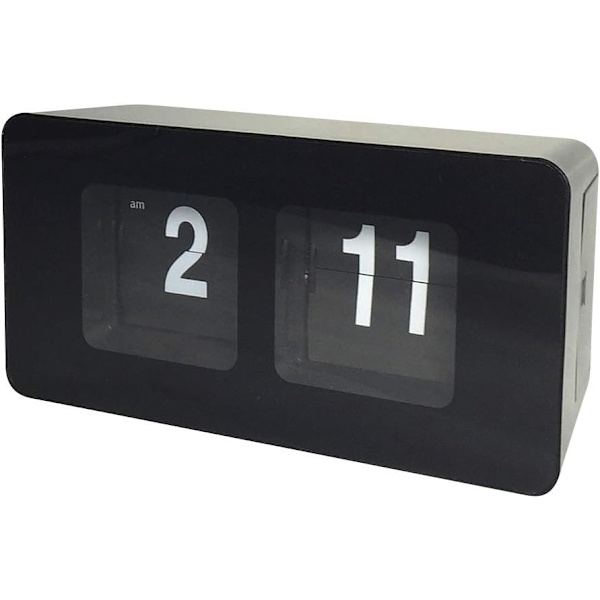 Forart väckarklocka automatisk vändklocka snygg modern enkel retro vintage klocka skrivbord bord fil ner sida klocka för sovrum kök kontor A A
