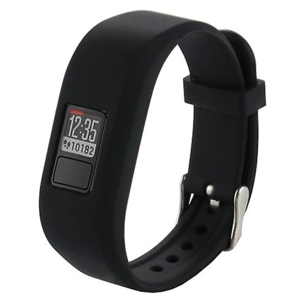 Silikonarmband för Garmin Vivofit 3 Smart Watch, längd: ca 24,2 cm GRS Black