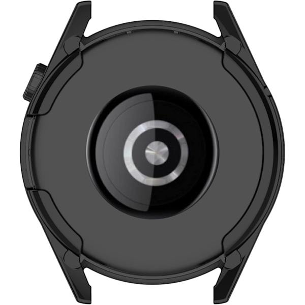 Skyddsfodral Kompatibelt med Huawei Watch GT3 GT 3 42mm TPU Fodral Mjukt Ultratunt Skydd Stötfångare (A) Svart/Silver/Transparent