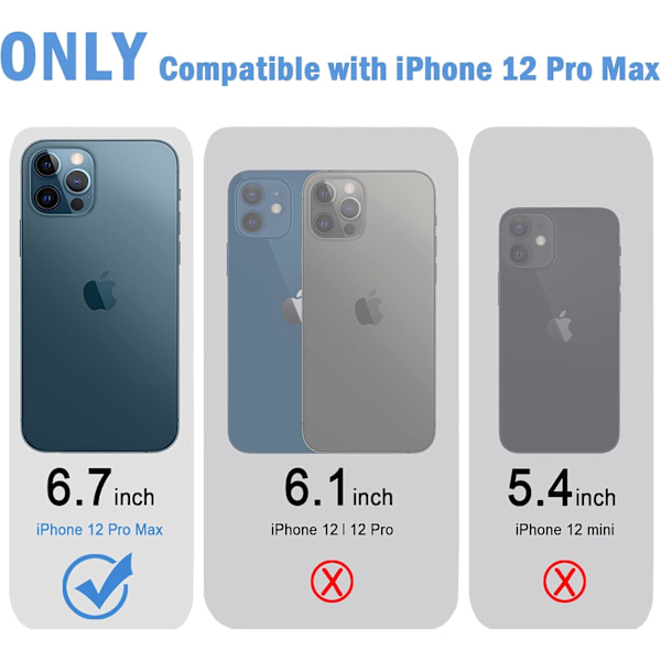 Kompatibel med iPhone 12 Pro Max Cover Klar, Transparent Blød Stødsikker Beskyttende Slank Tynd Bumper Cover Telefon Cover Klar