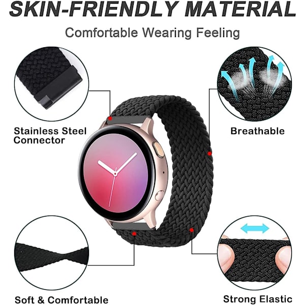 Solo Loop-Betalt Band Kompatibelt Med Galaxy Watch 4 40mm