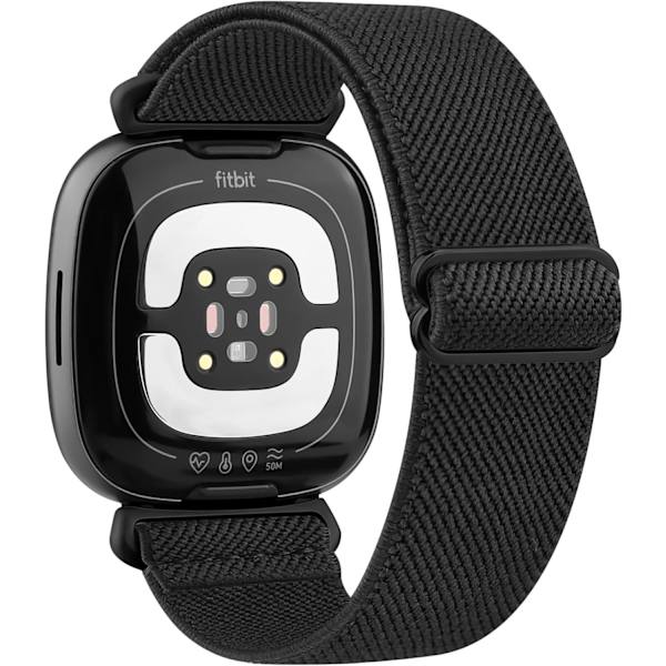 Remmar som är kompatibla med Fitbit Versa 4, Versa 3, Sense - Mjukt elastiskt nylon