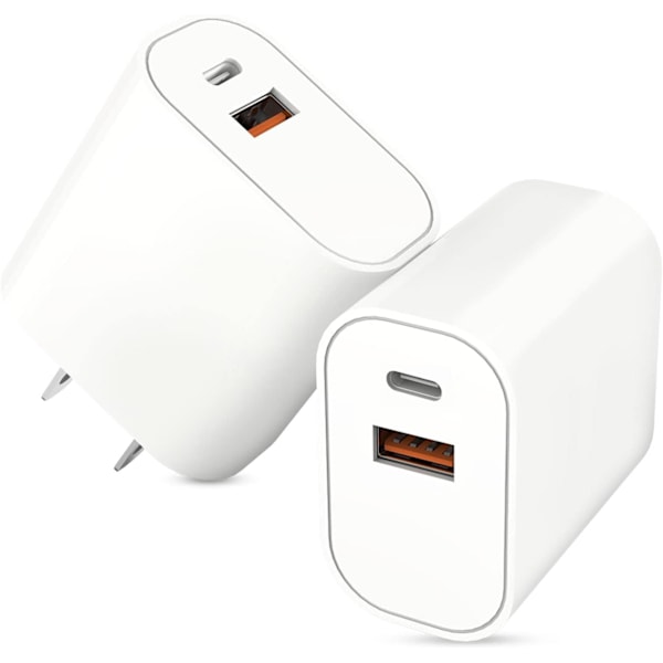 [Apple Mfi-certifierad] iPhone Snabbladdare, 2Pack 20W Dual