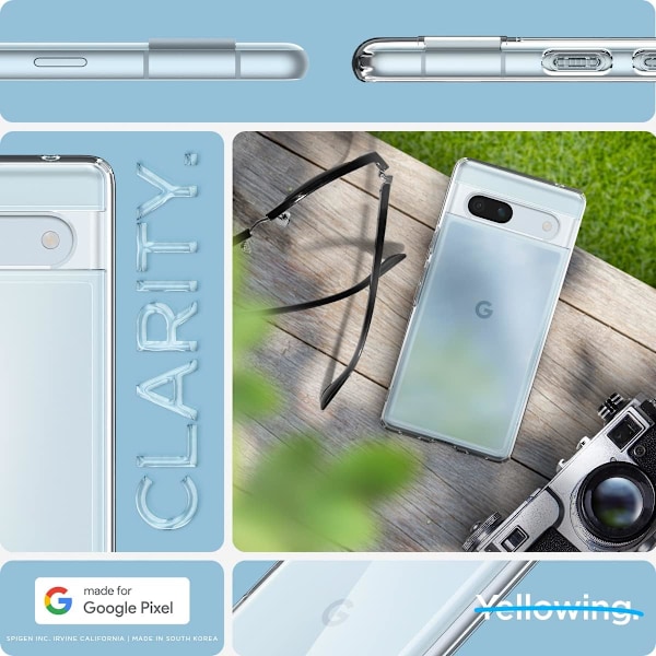 Ultra Hybrid Designet til Pixel 7a Cover (2023) [Anti-Gulning], [Militær-Grade Beskyttelse] - Krystalklar Krystalklar