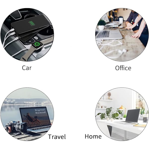 4 i 1 Watch-laddare Multi USB Magnetisk Laddningskabel Bärbar