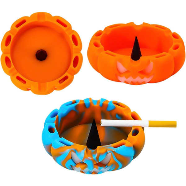 Blå Rock Punk Style Skull Askebæger Resin Håndværk Hjemmeindretning Halloween Dekoration Husholdningsartikler Blå  Blå