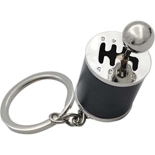 Shifter Gear Nøglering - 6 Gear Gear Shift Stick Knob Nøglering