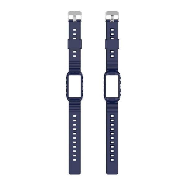 För Fitbit Charge 3 Se Silikon En Kropp Rustning Klockarmband JEK Navy Blue