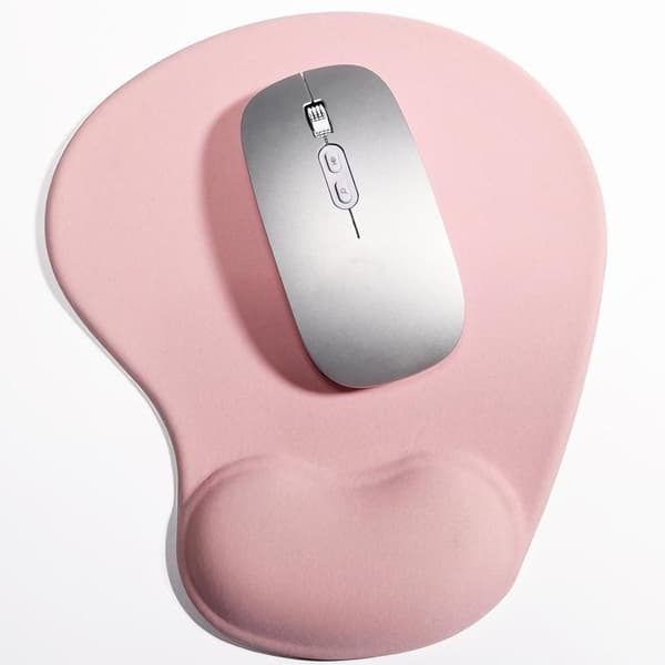 Ergonomisk musemåtte med håndledsstøtte, gel håndledsstøtte musemåtte, smertelindrende musemåtte til bærbar computer, skridsikre musemåtter til kontor og hjem (lys