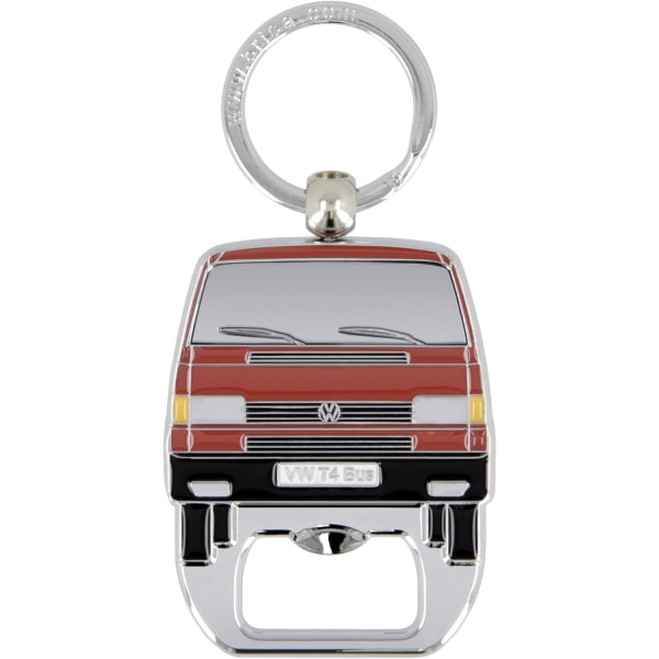 Brisa VW Collection-Volkswagen keychain ring Keybund-Accessoire Keyholder with beer bottle-? Ffner in the T4 Bulli Bus Design (bus red