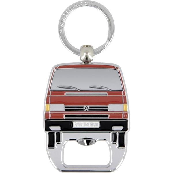 Brisa VW Collection-Volkswagen nøglering nøglering-Accessoire nøgleholder med ølflaske-? Åbner i T4 Bulli Bus Design (bus rød