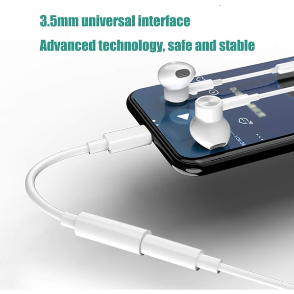 [Apple Mfi-certificeret] iPhone Lightning til 3,5 mm-stik
