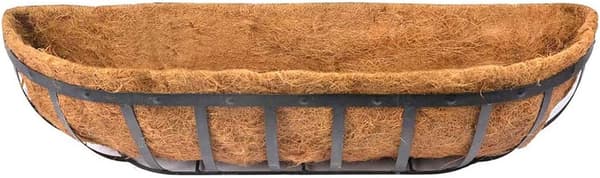 2 stk. Trough Coco Liner 24 tommer Veggplanter Utskiftbar Coco Liner for Blomsterkasse, Gjerdeblomst