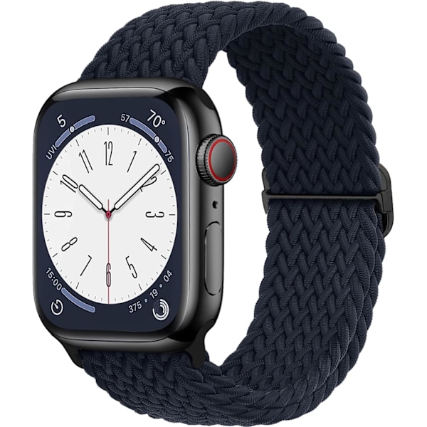 Flätad Solo Loop kompatibel med Apple Watch Band 38 mm