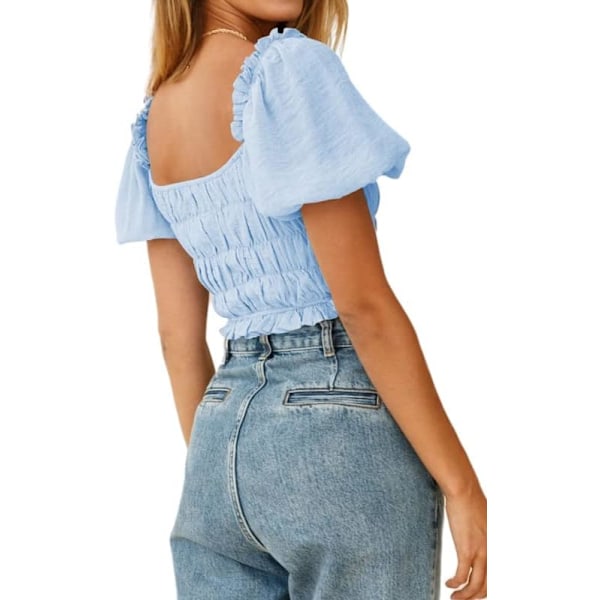 Crop top til kvinder Hvid Off The Shoulder T-shirt med korte ærmer