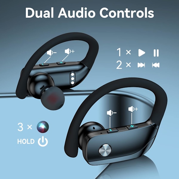 T16 trådlösa Bluetooth-hörlurar 5.3 LED-display