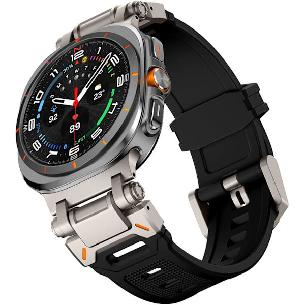 Mjukt silikonband för   Galaxy Watch Ultra 47 män kvinnor, brett robust slitstarkt silikonband med ny uppgraderad metalladapter, vattentätt andningsbart
