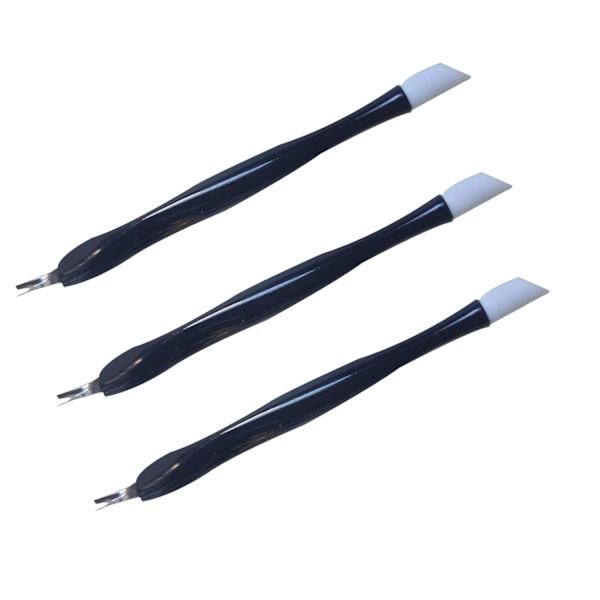 Nagelbandstrimmer Pusher Remover, gummispets skonsam mot nagelbädd 3st