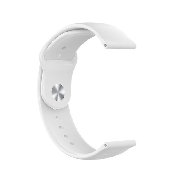 For Garmin Vivomove 3s / 4s 18mm Reverse Buckle Silicone Watch Band ZSV White