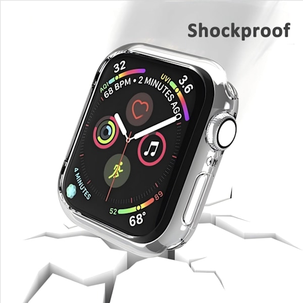 46MM TPU-etui beregnet til iWatch Series 10 (46 MM), Transparent etui-cover kompatibelt med Apple Watch S10 (46 MM), Ultratyndt, Høj følsomhed (1 stk)