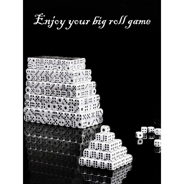 300 stycken tärningar set mini tärningar 6-sidiga spel tärningar små fyrkantiga hörn