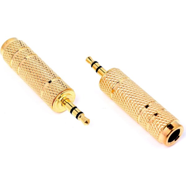 2 stk. 3,5 mm han til 6,5 mm hun lydadapter