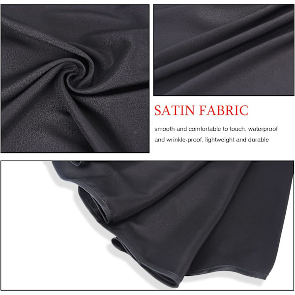 3 st Satin Makeup Capes. Svart lättviktssalong för hårklippningssjal