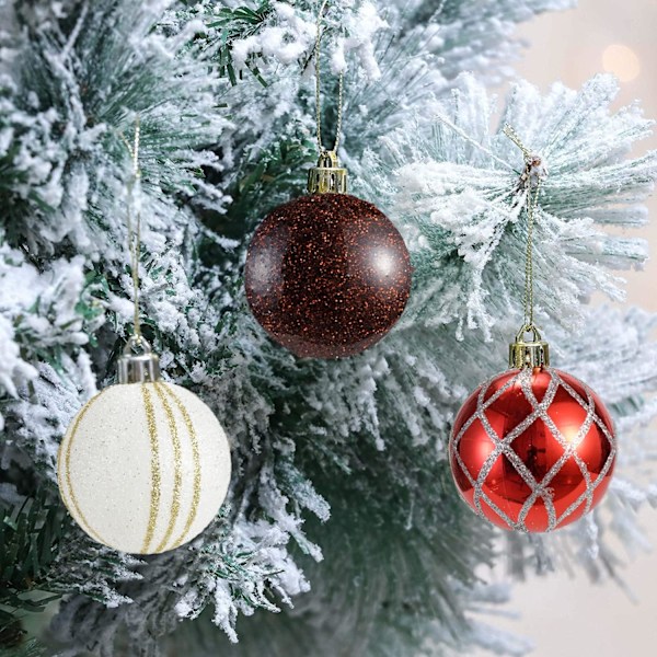 2,36u201d 28 st julgranskulor för julgransdekorationer Jul