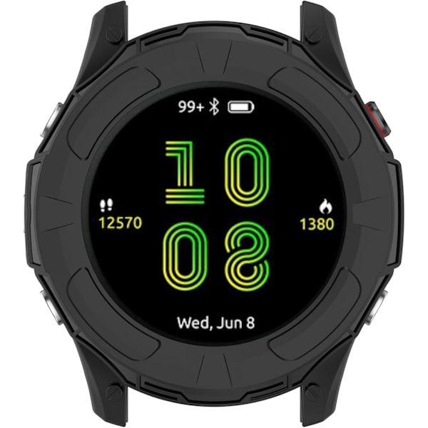 Kompatibel med Garmin Forerunner 255S Skyddsfodral, Smartwatch TPU Skyddsfodral Skal Skydd Täckning Svart