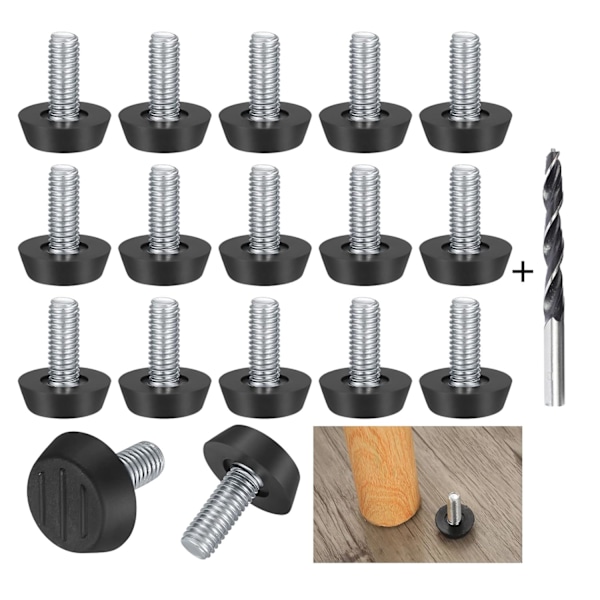 22PCS Møbel Nivellering Føtter Justerbar