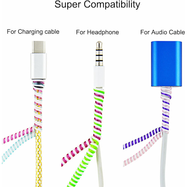 Spiral Kabelbeskytter Hörlurskabel Saver.7 Pc Kabel