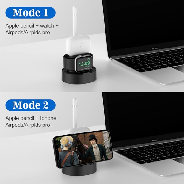 Ladestasjon for Apple Watch 45/44/42/41/40/38 mm Iwatch