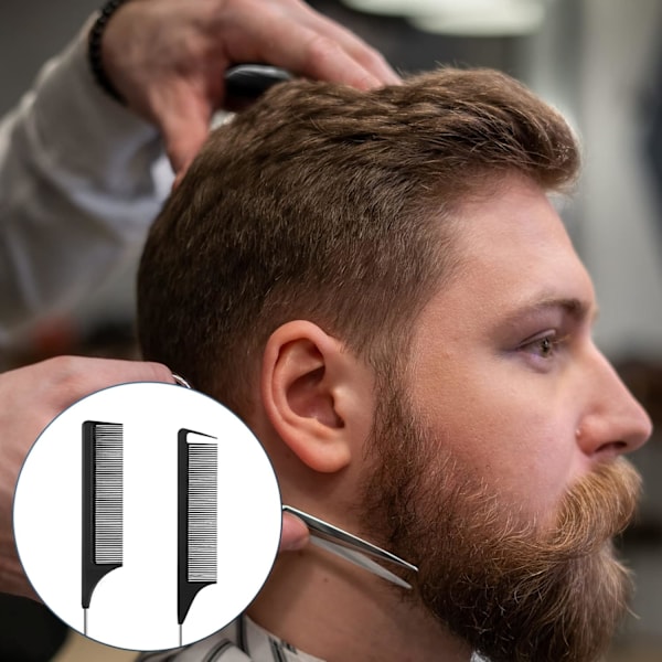 5-delt kamsett for hårstyling, profesjonell fluffy hårbørste rottehale