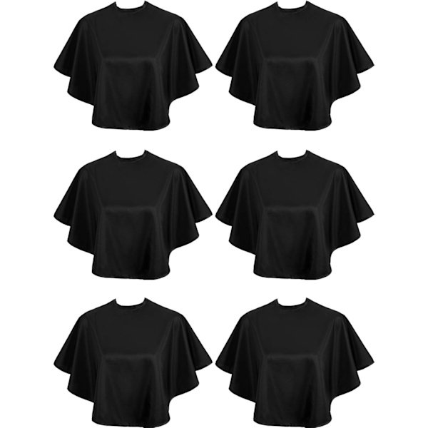 6 stk. Sort Makeup Cape Kort Makeup Cape Vandtæt Kam-Ud Cape