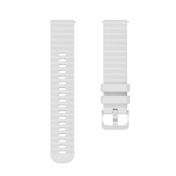 För Garmin Venu 2s 18mm Wavy Dotted Solid-color Silikon Armband XML White