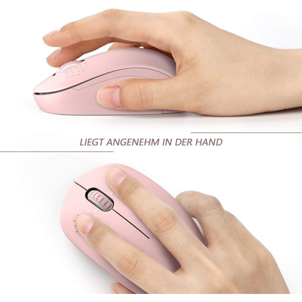 Silent 2.4 trådløs mus med USB-modtager, 1600 dpi