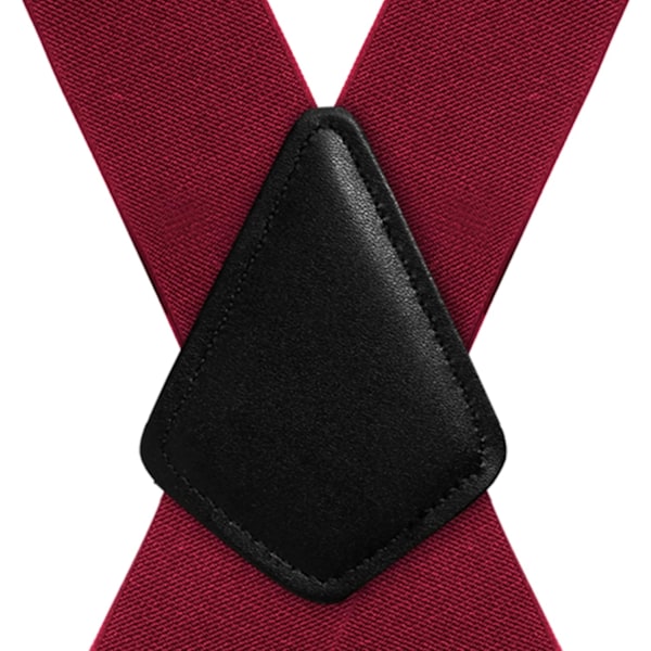 Herr Suspender X-Back 2\" Bred Justerbar Solid Rak Tung Klämma