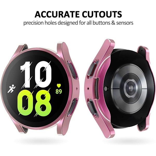 4 kpl Näytönsuoja Galaxy Watch 4 Kotelolle 40mm 44mm Miehille/Naisille, Pehmeä Täysi Naarmuuntumaton Pinnoitettu TPU Puskurikalvo+Suojakuori Galaxy Watch 5:lle
