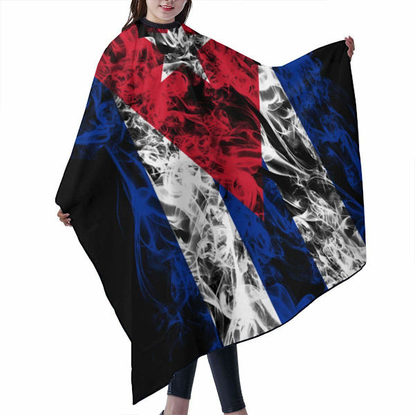 Kuba kubanska flaggan Salong Hårklippning Cape Cloth Barber Frisör